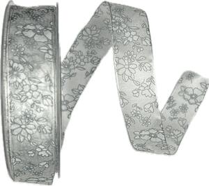 Stuha taftová CAMPANULA bílá 25mm x 20m (4,-Kč/m)POSLEDNÍ KUSY!!