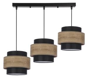 Candellux Lustr na lanku TWIN 3xE27/40W/230V hnědá/černá CA0909