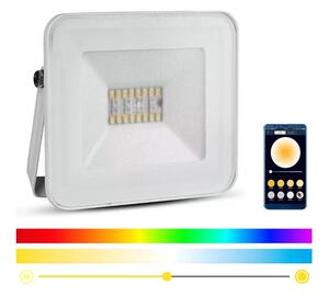 LED Chytrý stmívatelný RGB reflektor LED/20W/230V IP65 bílá