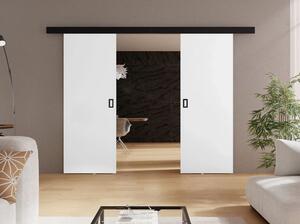 Posuvné dvoukřídlé interiérové dveře SANITA 3 - 132 cm, bílé
