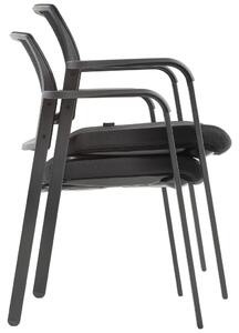 ŽIDLE S PODRUČKAMI, železo, tkaná látka, černá Xora - Jídelní židle