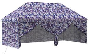 Pop-up Altán se 4 Bočními Stěnami 3 x 6 m Modrý maskáč