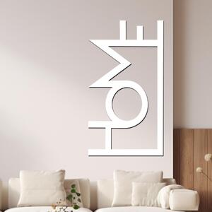 Dřevo života | Dřevěný nápis na zeď HOME | Rozměry (cm): 44x80 | Barva: Bílá