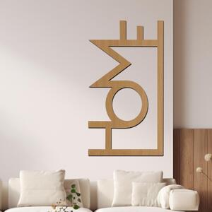 Dřevo života | Dřevěný nápis na zeď HOME | Rozměry (cm): 22x40 | Barva: Bílá