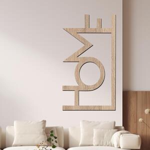 Dřevo života | Dřevěný nápis na zeď HOME | Rozměry (cm): 22x40 | Barva: Bílá