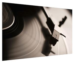 Detailní obraz gramofonové desky (120x80 cm)