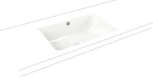 Kaldewei Cayono umyvadlo 59.6x42.6 cm obdélníkový pod pult bílá lesk 913706000001