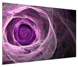 Moderní obraz fialové růže (120x80 cm)