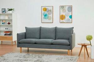 TŘÍMÍSTNÁ POHOVKA, textil, tmavě šedá Livetastic - Pohovky, Online Only