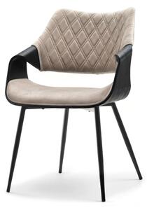 Designová jídelní židle NENET - černá / béžová