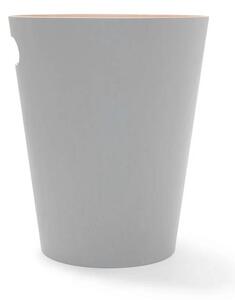 Odpadkový koš WOODROW 28 cm sv.šedý/přírodní UMBRA