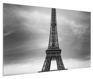 Obraz Eiffelovy věže a žlutého auta (120x80 cm)