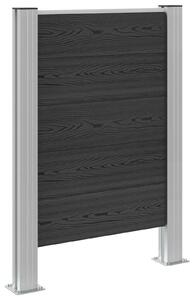 Plot pro popelnice Šedá 85 x 12 x 115 cm Hliník a WPC