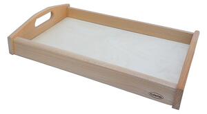 Dřevěný servírovací podnos 37,5 x 25 x 6,5 cm Barevné provedení: Bílá