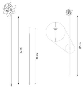 Zahradní kovová dekorace rezavý narcis ornament XL