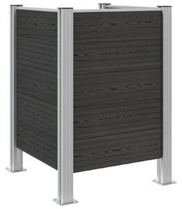 Plot pro popelnice Šedá 85 x 85 x 115 cm Hliník a WPC
