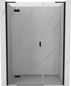 Mexen Mist-H L, 1-křídlé sprchové dveře levé 120 cm, čiré sklo, černý profil, 8A5L-120-001-70-00-L