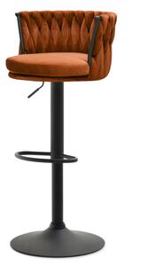 Designová barová židle KRISMAR - měděná / černá