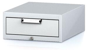 Závěsný dílenský box na nářadí k pracovním stolům MECHANIC, 1 zásuvka, 480 x 600 x 218 mm, modré dveře