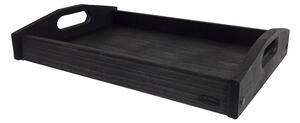 Dřevěný servírovací podnos 37,5 x 25 x 6,5 cm Barevné provedení: Černá