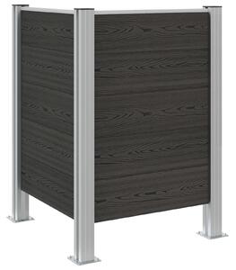 Plot pro popelnice Šedá 85 x 85 x 115 cm Hliník a WPC