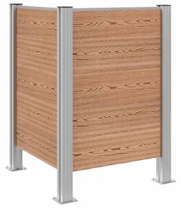 Plot pro popelnice Hnědá 85 x 85 x 115 cm Hliník a WPC