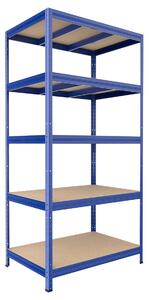 Regál do sklepa Biedrax 35 x 120 x 180 cm, modrý, 5 polic MDF, nosnost 200 kg na polici