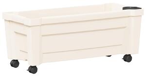 Květináč Calypso s koly Bílá 79 x 35 x 33 cm PP