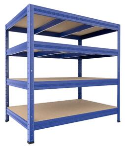 Regál do domácnosti Biedrax 35 x 75 x 90 cm, modrý, 4 police MDF, nosnost 300 kg na polici