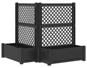 Velký květináč s treláží 2 pcs Antracitová 143 x 143 x 133,5 cm