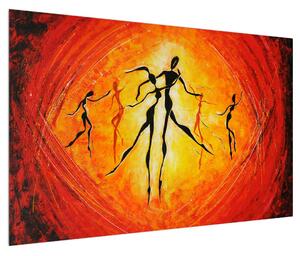 Orientální obraz tančících osob (120x80 cm)