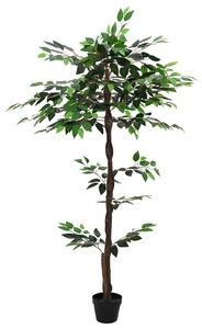 Umělá rostlina Ficus Zelená 85 x 18 x 160 cm Tkanina a dřevo