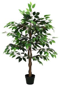 Umělá rostlina Ficus Zelená 90 x 16 x 110 cm Tkanina a dřevo