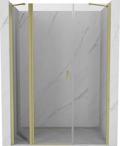 Mexen, Mexen Mist výklopné sprchové dveře 120 cm, transparentní, broušené zlaté - 8A4-120-001-55-00
