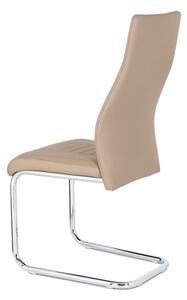 Jídelní židle, koženka cappuccino / chrom - HC-955 CAP