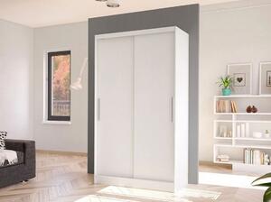 Úzká šatní skříň 100 cm s posuvnými dveřmi ARAPO 1 - bílá