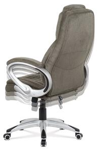 Autronic Kancelářská židle, tmavě šedá látka, kříž plast stříbrný, houpací mechanismus - KA-G196 GREY2