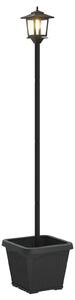 Solární lampa s květináčem with LED Bulb Černá 32 x 32 x 158 cm