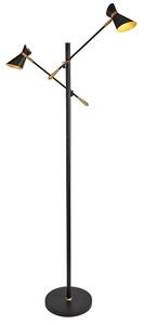 Searchlight EU5962-2BG LED stojací svítidlo Diablo 2x4W | 800 lm | 3000K - černá, zlatá