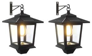 Nástěnné svítidlo with LED Bulb 2 ks Černá 19 x 14 x 25 cm