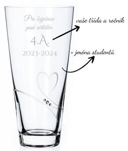 Dekorant Váza pro paní učitelku se jmény studentů Romance s kamínky Swarovski 25 cm