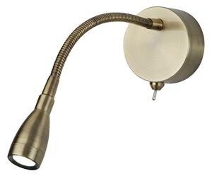 Searchlight 9917AB LED nástěnné svítidlo Wall 6x0,48W | 30 lm | 6000K - mosaz
