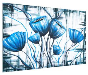 Obraz modrých makovic (120x80 cm)