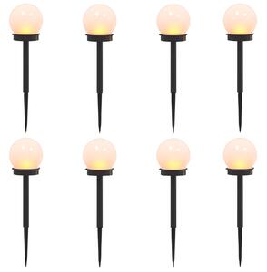 Venkovní solární světla s zemním hrotem 8 pcs Teplá bílá ABS