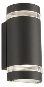 Searchlight 2002-2GY-LED exteriérové ​​nástěnné svítidlo GU10 2x3W | 2x270lm | 3000K | IP44 - černá