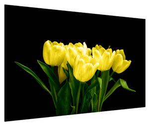 Obraz žlutých tulipánů (120x80 cm)