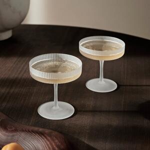 FERM LIVING Skleničky na bílé víno Ripple, Smoked Grey, sada 2 kusů 14