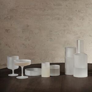 FERM LIVING Skleničky na bílé víno Ripple, Smoked Grey, sada 2 kusů 12