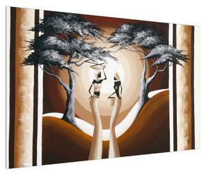 Orientální obraz dvou žen a stromu (120x80 cm)