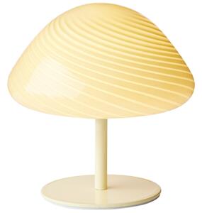 Halo Design Světle žlutá skleněná stolní lampa Mini Mush 17 cm